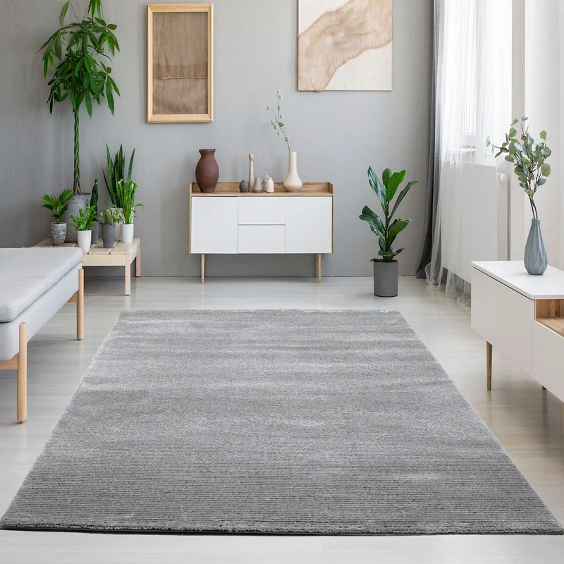 Teppich Streifen mit konturenschnitt Modern für Wohnzimmer, Schlafzimmer, Kinderzimmer