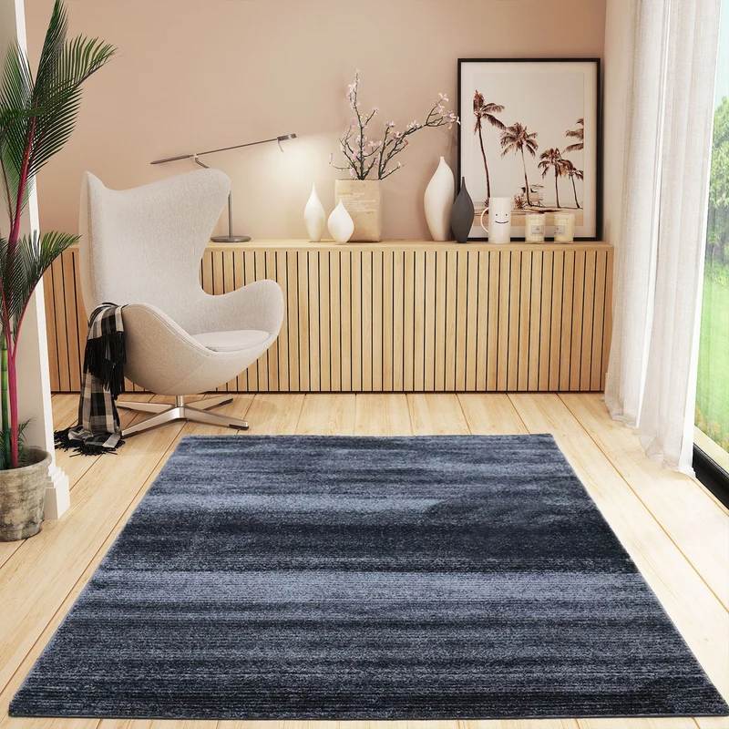 Teppich Streifen mit konturenschnitt Modern für Wohnzimmer, Schlafzimmer, Kinderzimmer