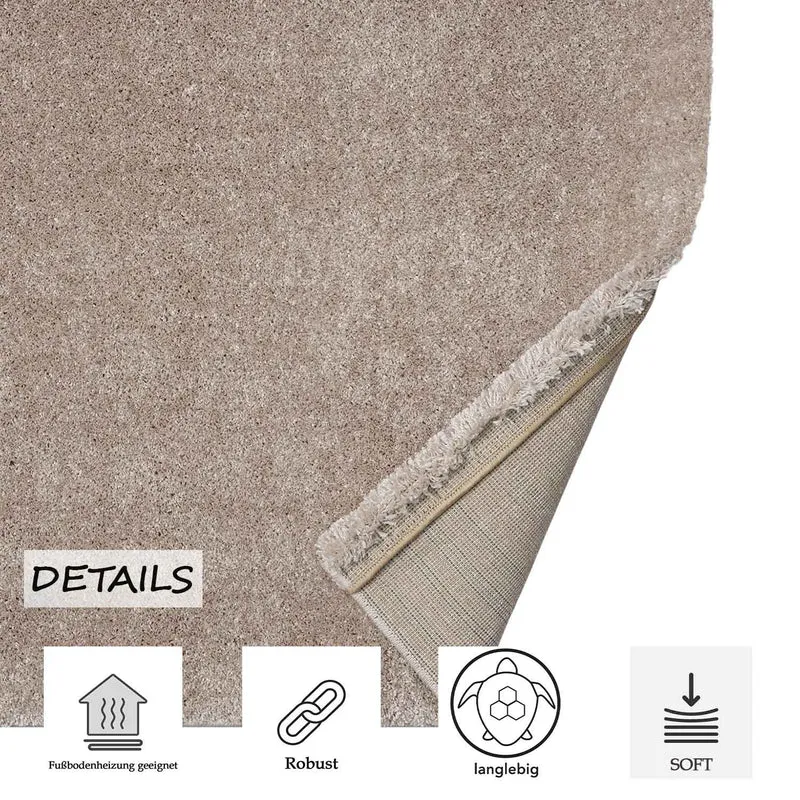 Teppich kurzflor Einfarbig Super Qualität Ultra Soft für Wohnzimmer, Kinderzimmer, Schlafzimmer Läufer