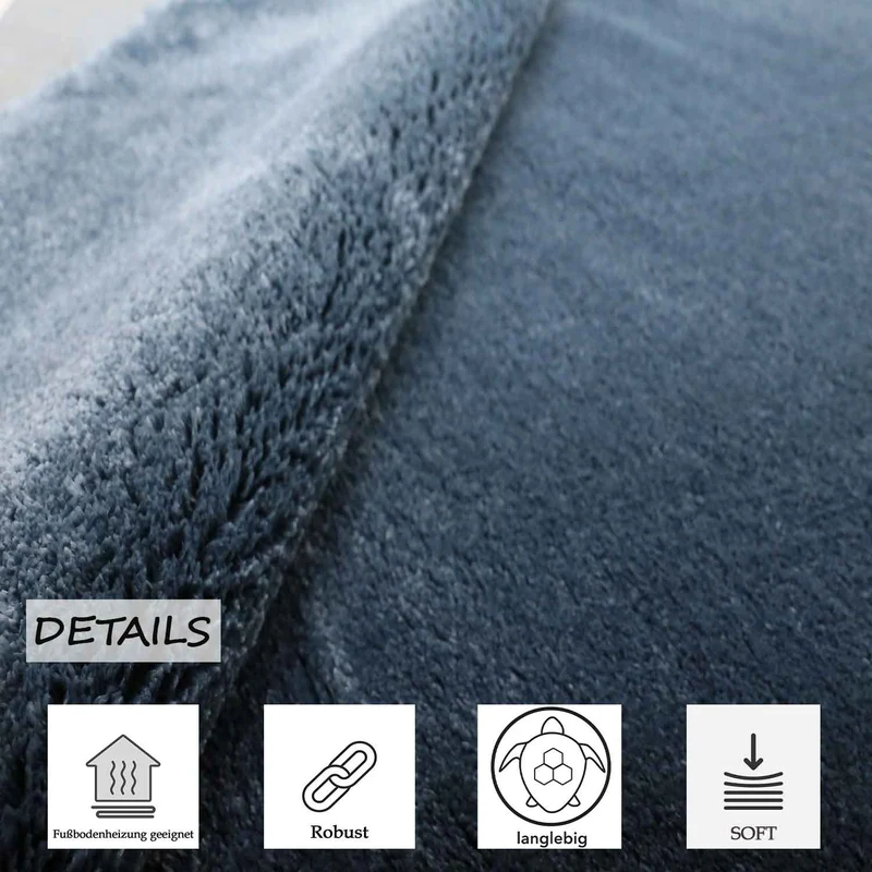 Teppich kurzflor Einfarbig Super Qualität Ultra Soft für Wohnzimmer, Kinderzimmer, Schlafzimmer Läufer