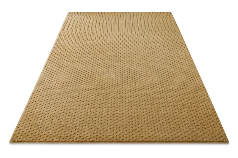 Kurzflor Teppich aus Schurwolle Karamell "Castello THREE" WECONhome