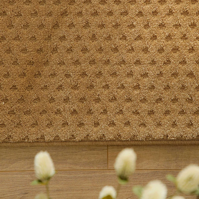 Kurzflor Teppich aus Schurwolle Karamell "Castello THREE" WECONhome