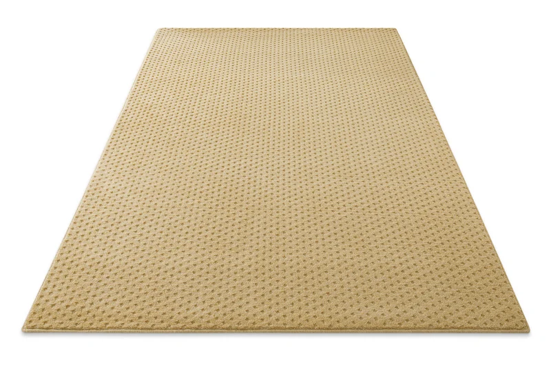Kurzflor Teppich aus Schurwolle Sand Beige "Castello THREE" WECONhome
