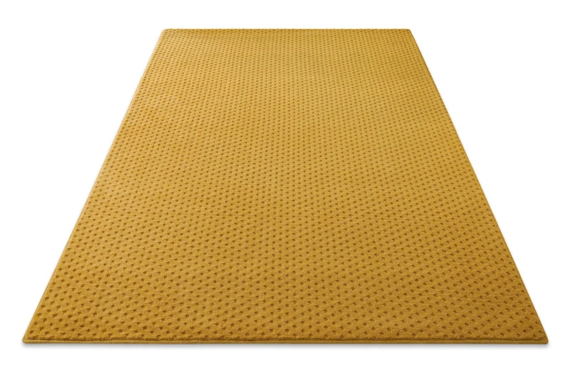 Kurzflor Teppich aus Schurwolle Gelb "Castello THREE" WECONhome