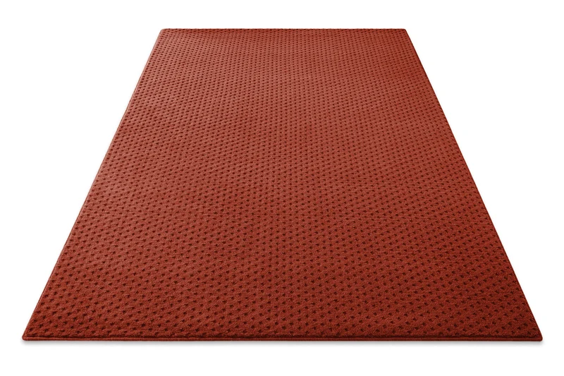 Kurzflor Teppich aus Schurwolle Kamin Rot "Castello THREE" WECONhome