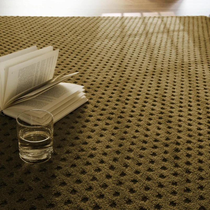 Kurzflor Teppich aus Schurwolle Blass Grün "Castello THREE" WECONhome