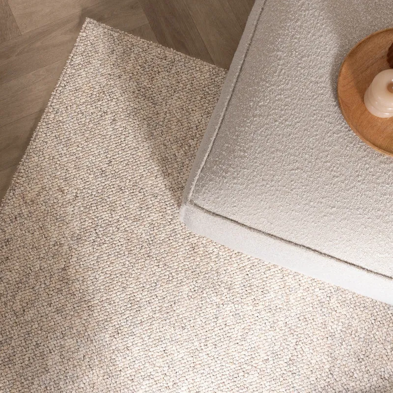 Waschbarer Wollteppich - Bruno Beige Creme