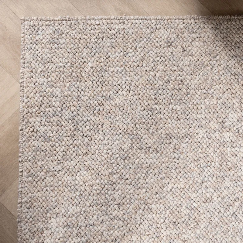 Waschbarer Wollteppich - Bruno Beige Creme
