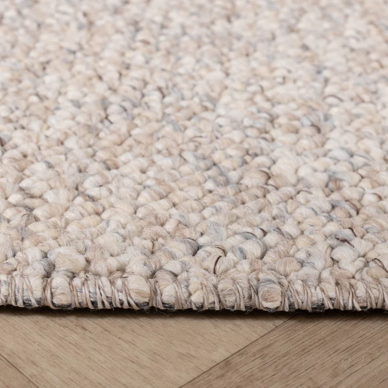 Waschbarer Wollteppich - Bruno Beige Creme