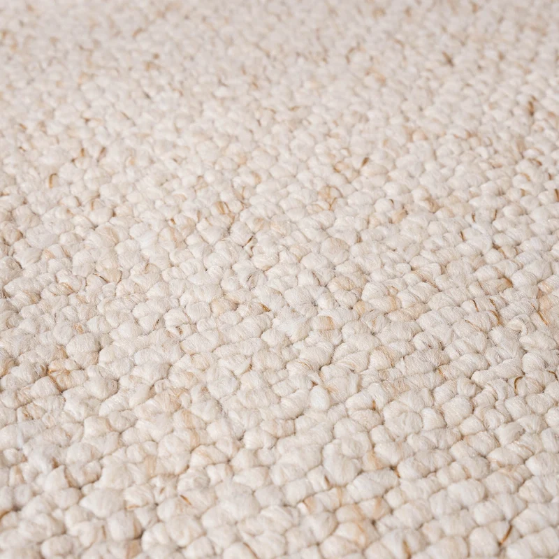 Waschbarer Wollteppich - Bruno Creme Weiß