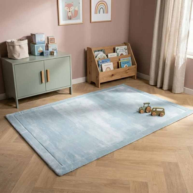 Waschbare Spielmatte Baby - Jip Blau
