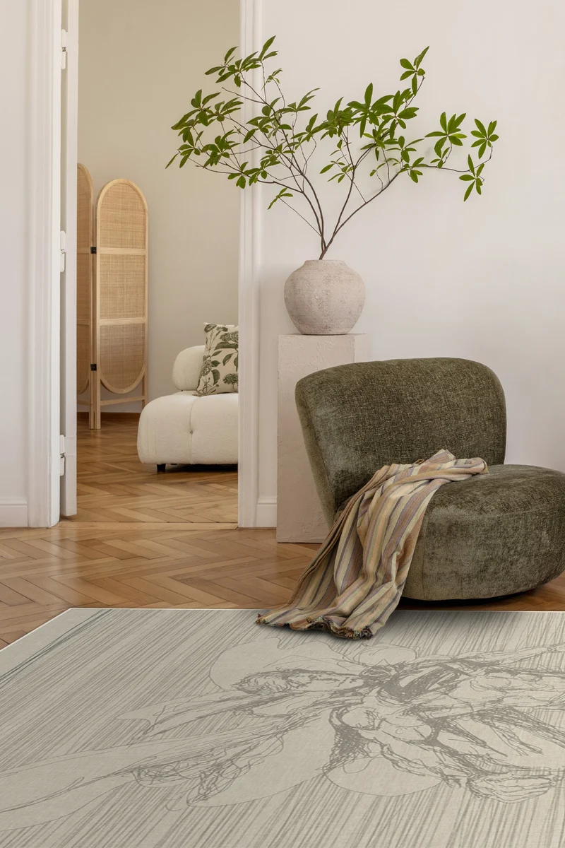 Superman™ Skizze Beige Teppich