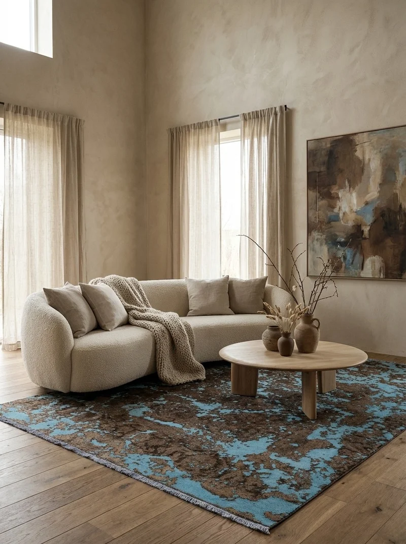 Vintage · Handgeknüpft – Blau, 245x170 cm