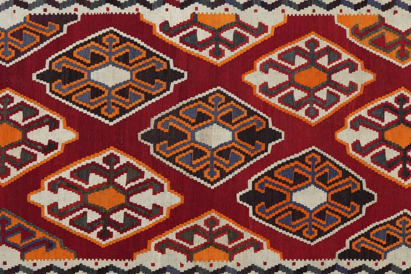 Kelim Gashgai Old · Handgewebt – Rot, 289x173 cm