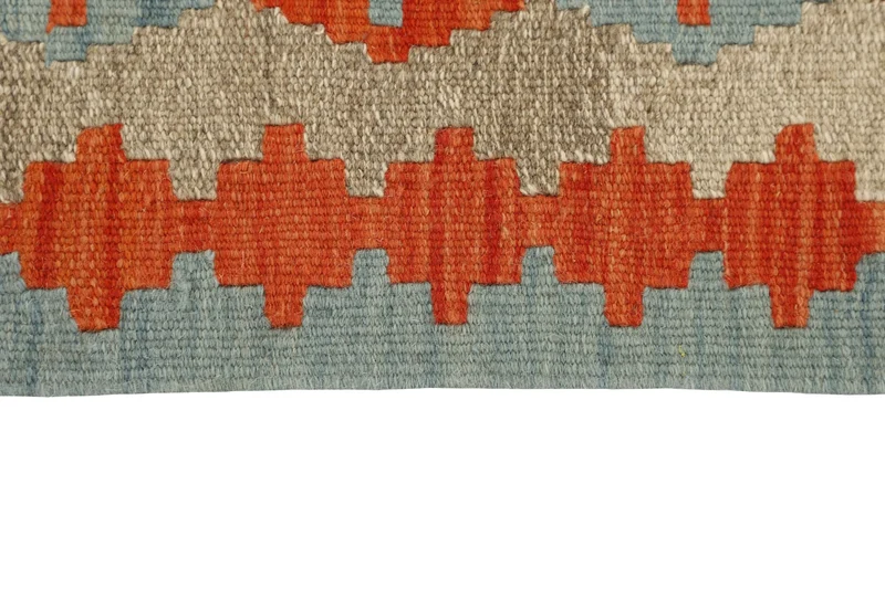 MY-RUG Teppich "Kelim" Rauten-& Diamantmuster, Handgewebt