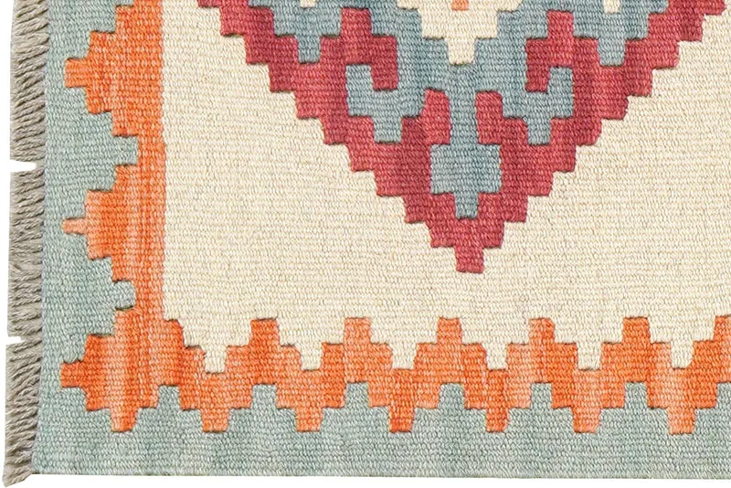 Kelim Gashgai · Handgewebt – Beige, 194x59 cm