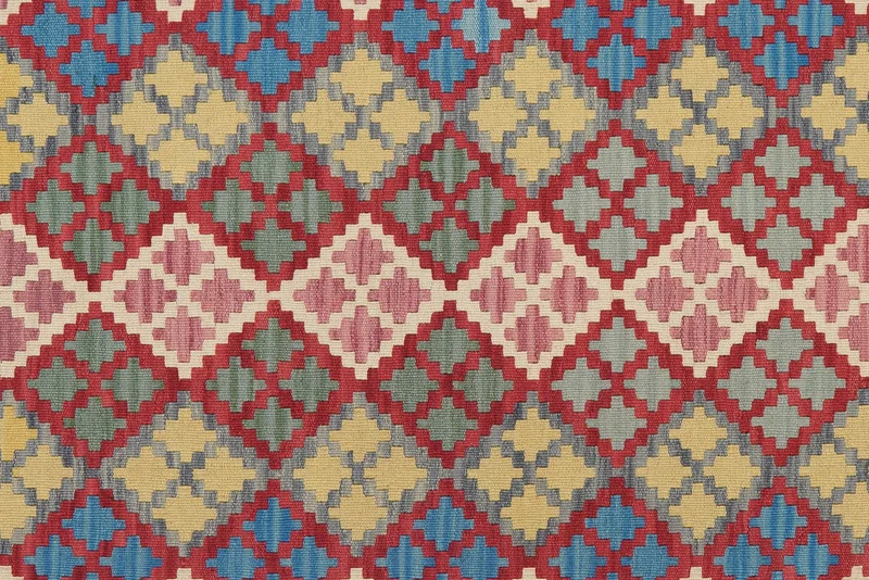 Kelim Gashgai · Handgewebt – Rot, 207x161 cm