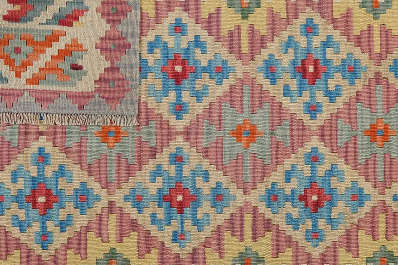 Kelim Gashgai · Handgewebt – Rosa, 200x155 cm