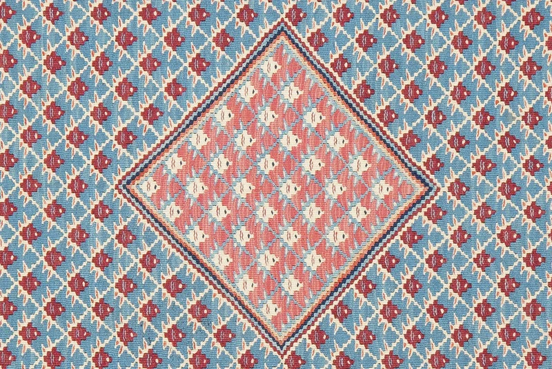 Kelim Senneh · Handgewebt – Blau, 148x105 cm