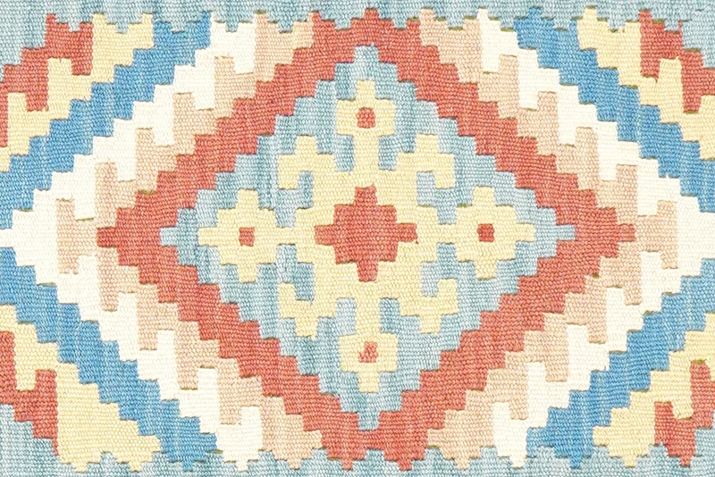 Kelim Gashgai · Handgewebt – Blau, 203x81 cm