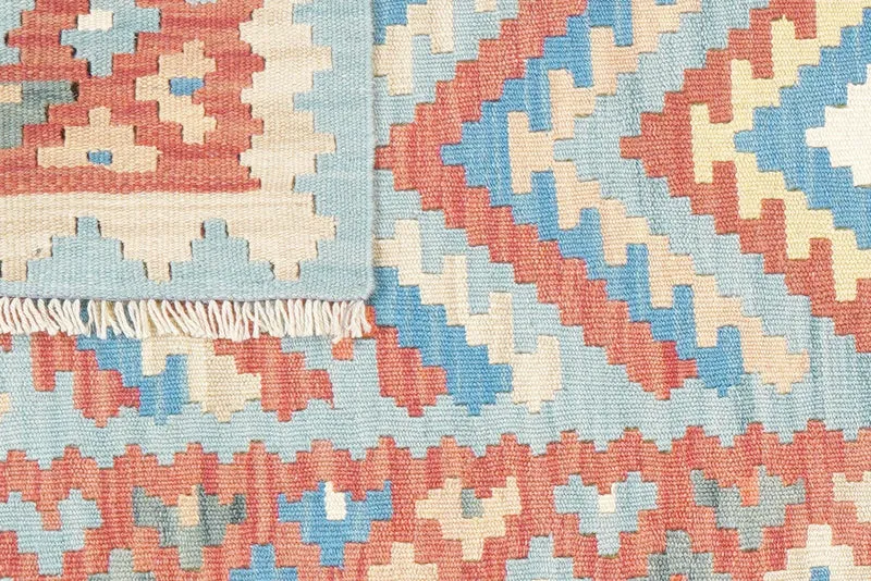 Kelim Gashgai · Handgewebt – Blau, 203x81 cm