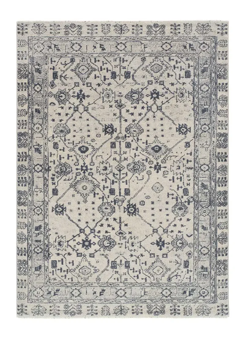 Alfombra vintage Siroco 16803 Azul