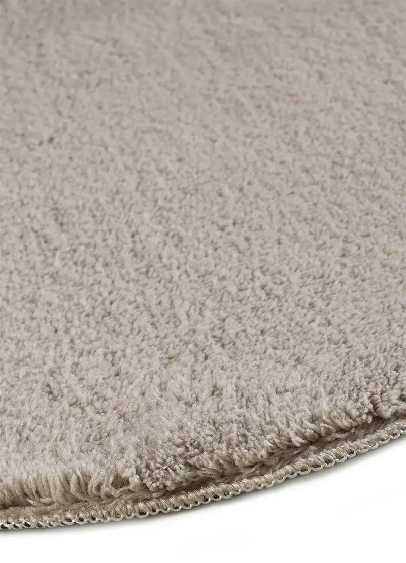 Alfombra lavable con borde ondulado Mellow Piedra