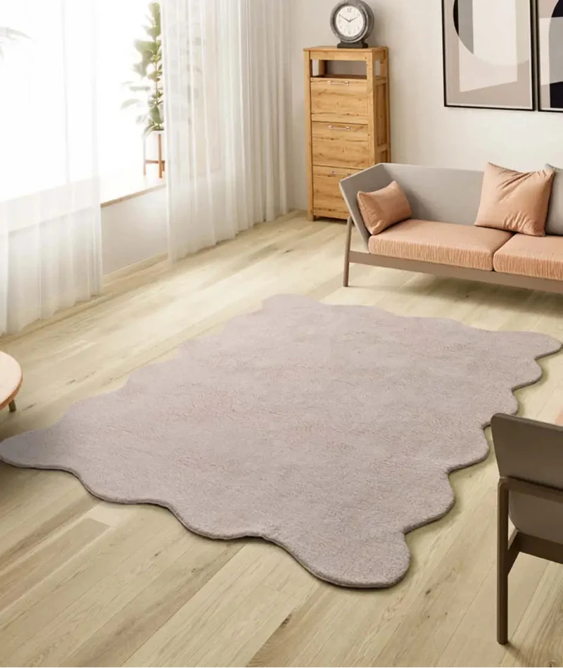 Alfombra lavable con borde ondulado Mellow Maquillaje