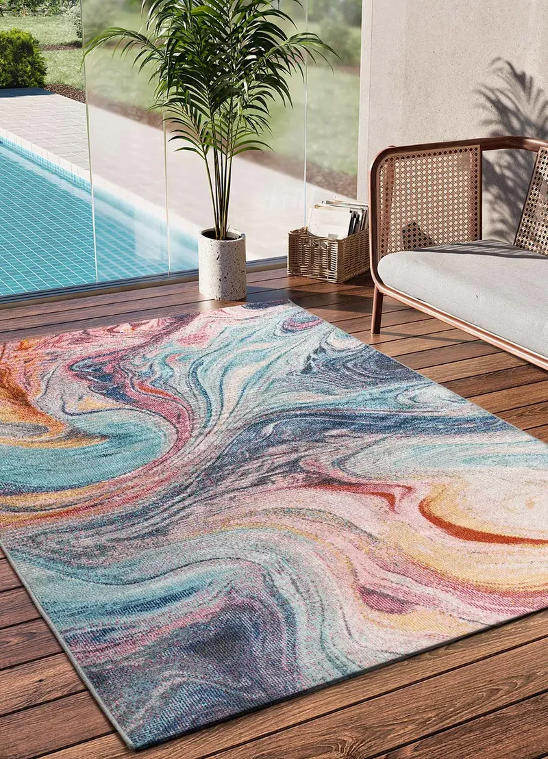 Alfombra de exterior abstracta Samara 54572 Multicolor