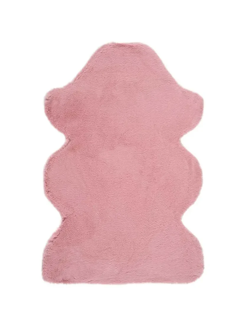 Alfombra lavable forma Fox Liso Rosa