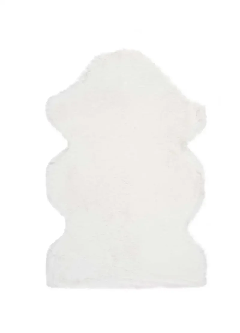 Alfombra lavable forma Fox Liso Blanco