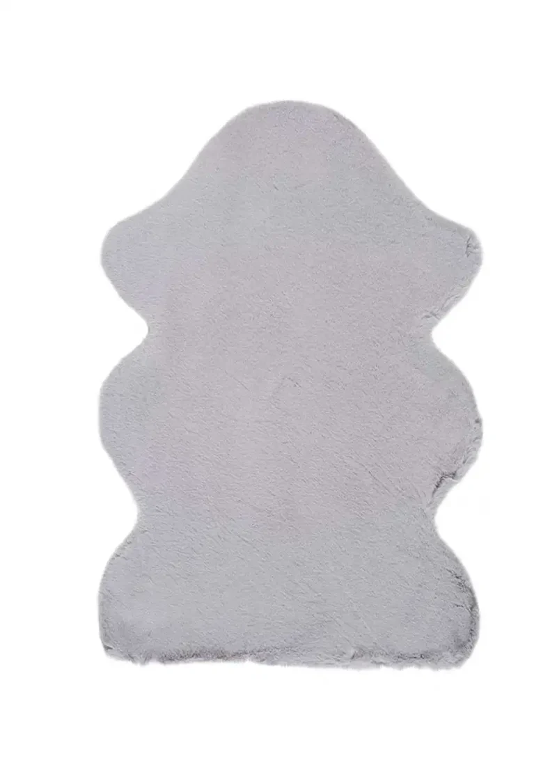 Alfombra lavable forma Fox Liso Plata
