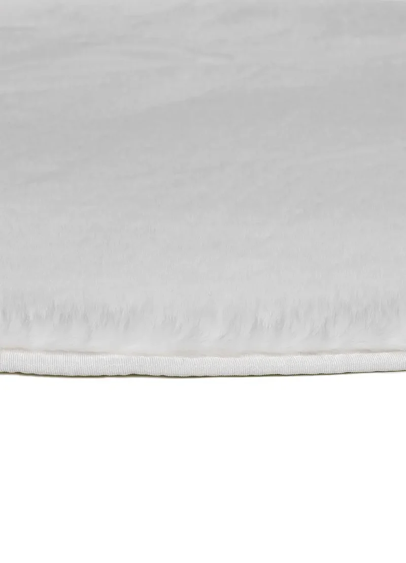 Alfombra lavable redonda Fox Liso Blanco