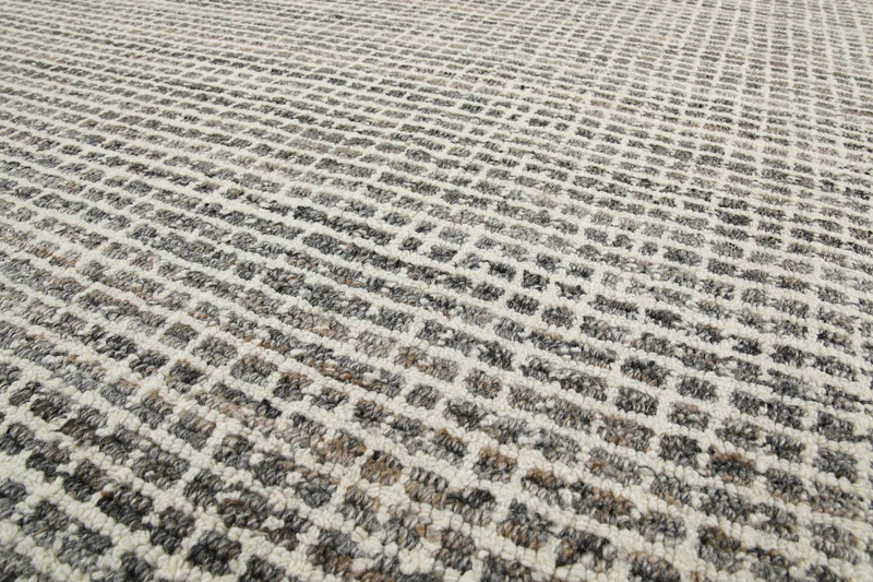 Kurzflor Teppich Rund Grau Braun meliert "Hamptons FOURTEEN" WECONhome
