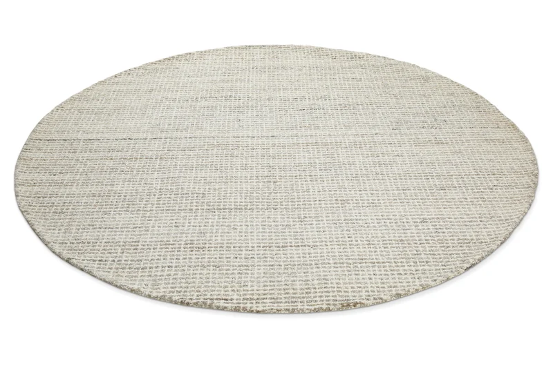 Kurzflor Teppich Rund Greige meliert "Hamptons FOURTEEN" WECONhome