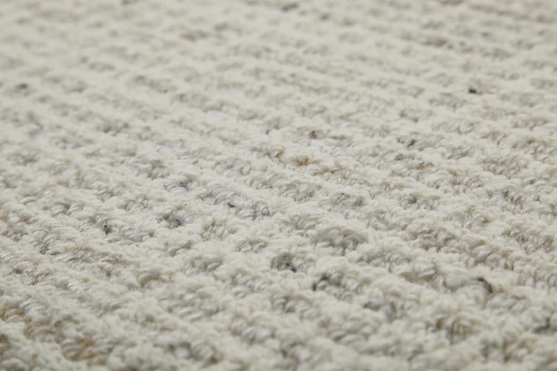 Kurzflor Teppich Rund Greige meliert "Hamptons FOURTEEN" WECONhome