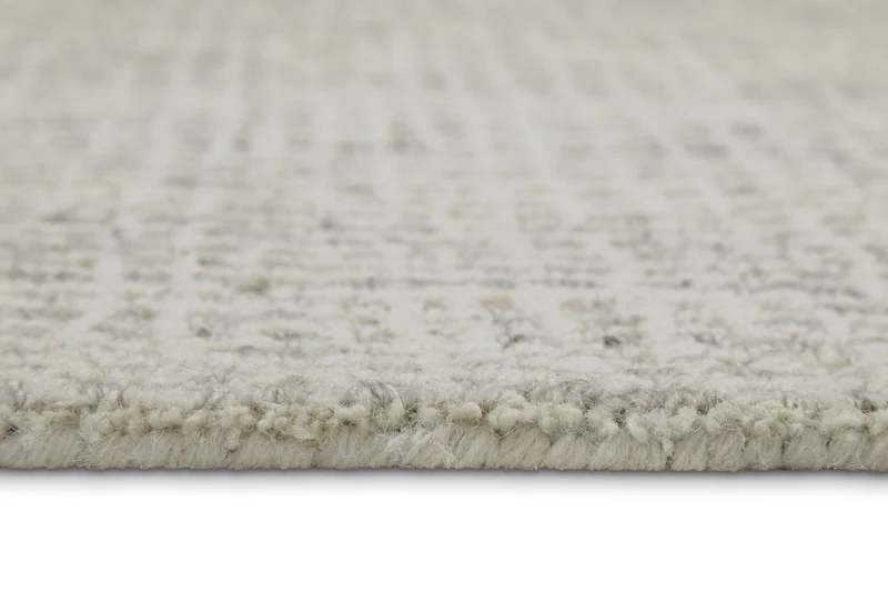 Kurzflor Teppich Rund Greige meliert "Hamptons FOURTEEN" WECONhome