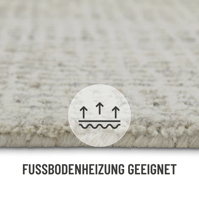 Kurzflor Teppich Greige meliert "Hamptons FOURTEEN" WECONhome