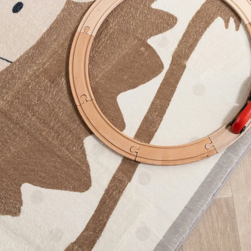 Waschbarer Spielteppich - Simba Lion Braun