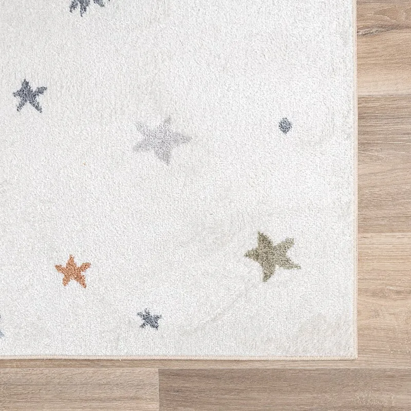Waschbarer Kinderteppich - Ravi Stars Bunt