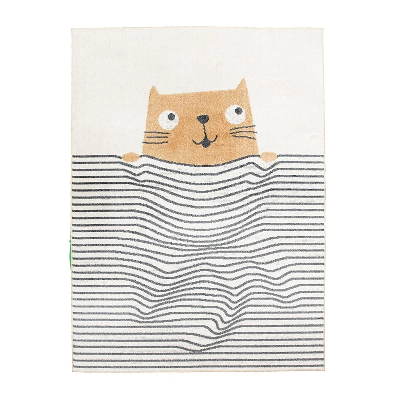 Waschbarer Kinderteppich - Ravi Cat Bunt