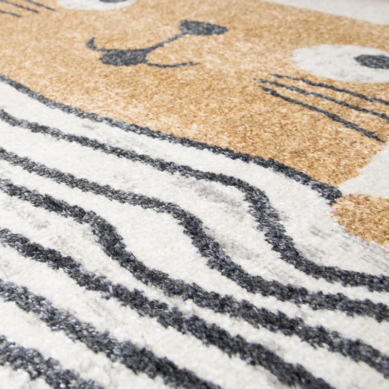 Waschbarer Kinderteppich - Ravi Cat Bunt