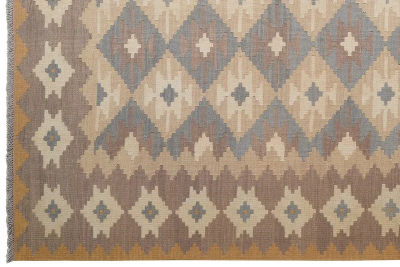 Kelim Gashgai · Handgewebt – Beige, 295x203 cm