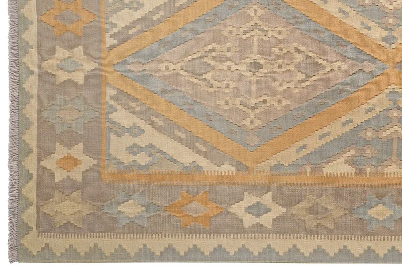 Kelim Gashgai · Handgewebt – Beige, 253x203 cm