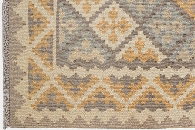 Kelim Gashgai · Handgewebt – Grau, 176x122 cm