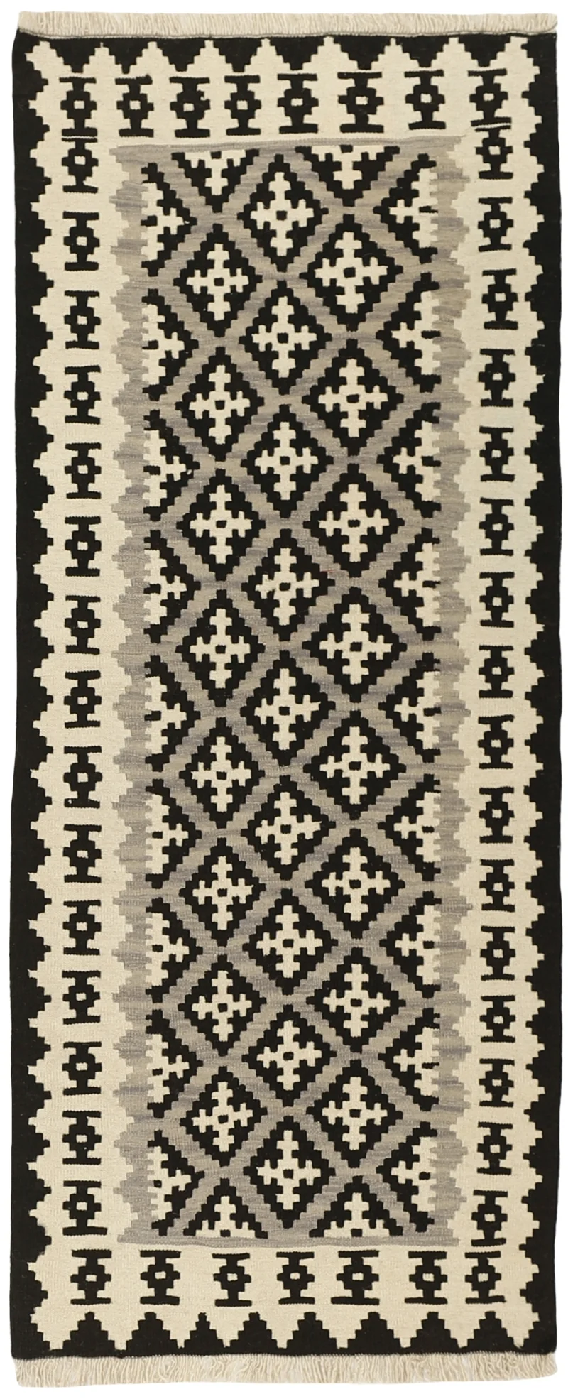 MY-RUG Teppich "Kelim" Rauten-& Diamantmuster, Handgewebt