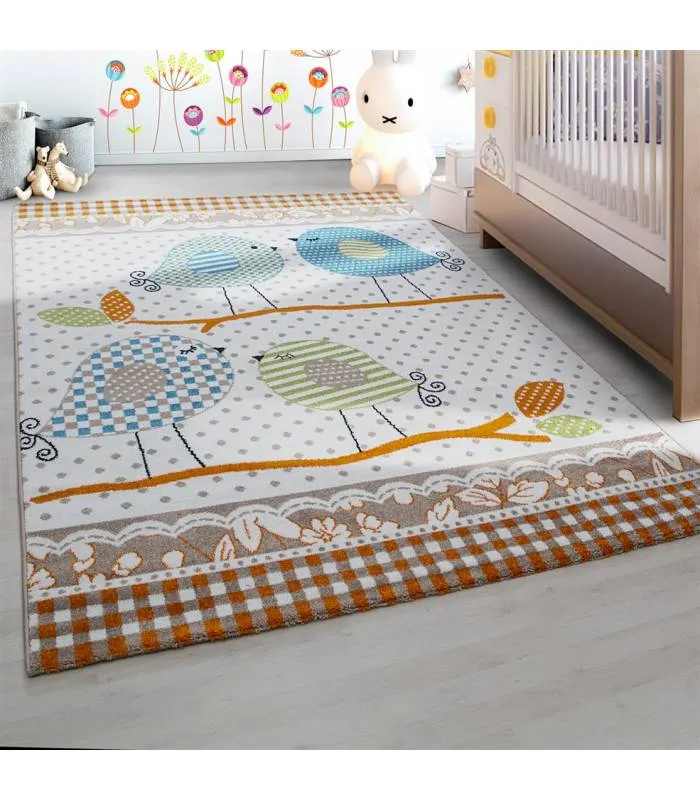 Kinderteppich Kurzflor Leuchtturm Seefahrt Schiff Kinderzimmer Grau Beige