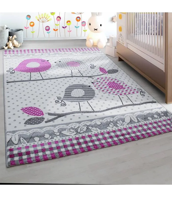 Kinderteppich Kurzflor Leuchtturm Seefahrt Schiff Kinderzimmer Grau Beige