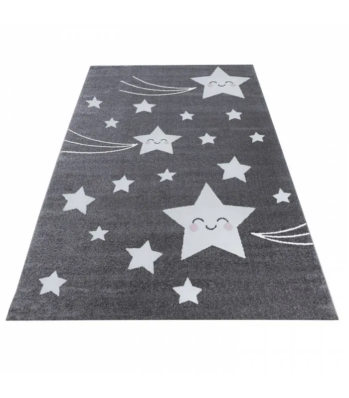 Kinderteppich Kurzflor Leuchtturm Seefahrt Schiff Kinderzimmer Grau Beige