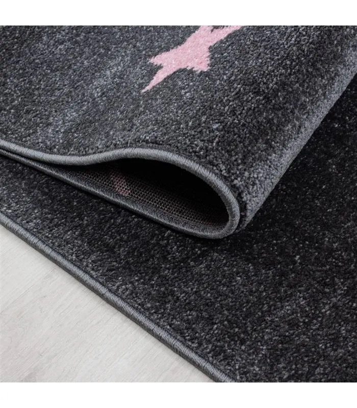Kinderteppich Kurzflor Leuchtturm Seefahrt Schiff Kinderzimmer Grau Beige
